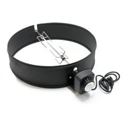 WILTEC Broche électrique Pour Barbecue Ø 55cm X H 15cm Rôtissoire Support Pour Barbecue Boule Acier Revêtu