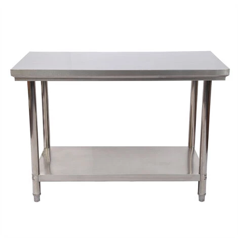 WILTEC Table De Travail En Acier Inoxydable Table De Jardin 120 X 60 X 85 Cm – Image 2