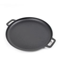 WILTEC Poêle En Fonte Feu De Bois Ø35cm Tous Types Cuisinière Outdoor Extérieure Effet Antiadhésif