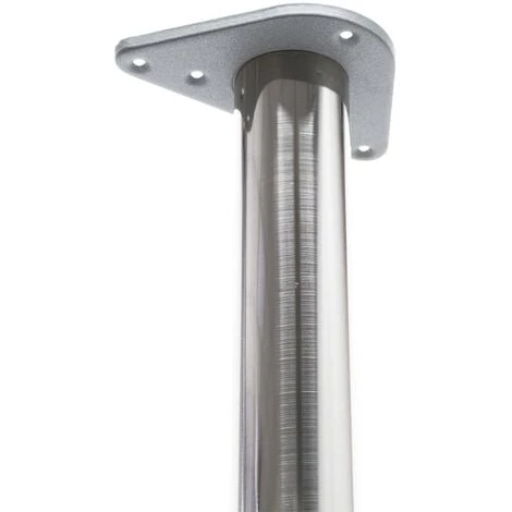 WILTEC Pied De Table Acier Inoxydable Lot De 4 Pieds Nickel Support De Table Réglable 710mm Ø60mm – Image 4