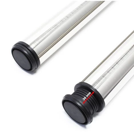 WILTEC Pied De Table Acier Inoxydable Lot De 4 Pieds Nickel Support De Table Réglable 710mm Ø60mm – Image 5