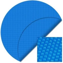 WILTEC Bâche Solaire à Bulles Pour Piscine Ronde Ø 3.6m Bleue Protection Couverture Chauffage De Piscine
