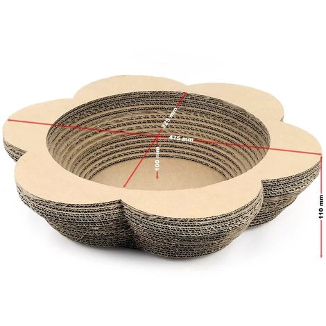 WILTEC Griffoir En Forme De Fleur Meuble Pour Chat Entretien De Griffes Grattoir Patin à Gratter Animaux – Image 5