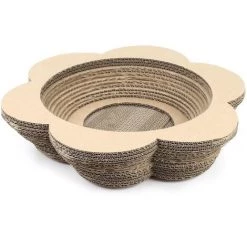 WILTEC Griffoir Plat En Forme De Fleur Meuble Pour Chat Entretien De Griffes Grattoir Patin à Gratter