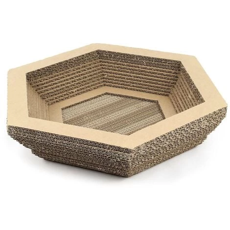 WILTEC Griffoir Angulaire Plat Meuble Pour Chat Entretien De Griffes Grattoir Patin à Gratter Animaux