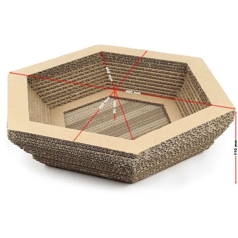 WILTEC Griffoir Angulaire Plat Meuble Pour Chat Entretien De Griffes Grattoir Patin à Gratter Animaux – Image 3