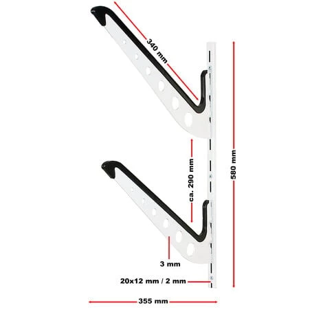 WILTEC Double Support Mural Pour Surf Snowboard Wakeboard Ski Skateboard Longboard Stockage 2 Voies – Image 4