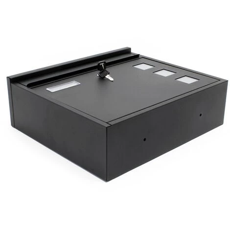 WILTEC Boite Aux Lettres Boite Postale Murale Design Noire Revêtement Par Poudre Mailbox V12 – Image 5