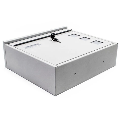 WILTEC Boite Aux Lettres Boite Postale Murale Design Argenté Revêtement Par Poudre Mailbox V12 – Image 5