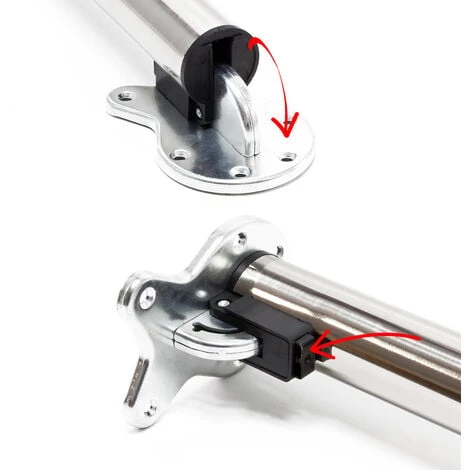 WILTEC Pied De Table Lot De 4 Nickel Support De Table Réglable En Hauteur 70-110cm – Image 4