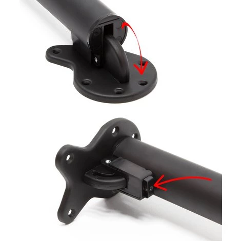 WILTEC Pied De Table Lot De 4 Noir Support De Table Réglable En Hauteur 70-110cm – Image 4