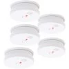 WILTEC 5x Détecteur De Fumée Batterie 9V Volume D’alarme 85dB DIN EN 14604 Certifié Détecteur D’incendie