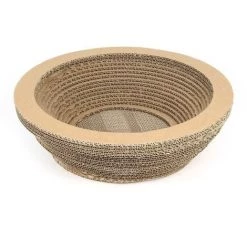 WILTEC Griffoir Rond Plat Carton Meuble Pour Chat Entretien De Griffes Grattoir Patin à Gratter Animaux