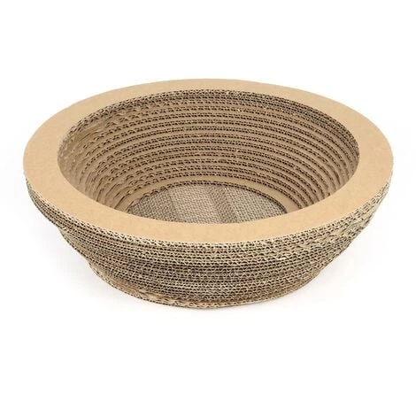 WILTEC Griffoir Rond Plat Carton Meuble Pour Chat Entretien De Griffes Grattoir Patin à Gratter Animaux
