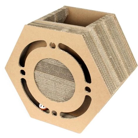 WILTEC Griffoir Activité Ludique Meuble Pour Chat Entretien De Griffes Grattoir Patin à Gratter Animaux – Image 3