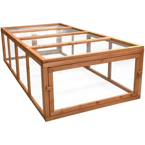 WILTEC Clapier à Lapin XXL Cage Pour Petits Animaux Avec Enclos Parc Rongeurs Élevage Basse-cour Ferme – Image 2