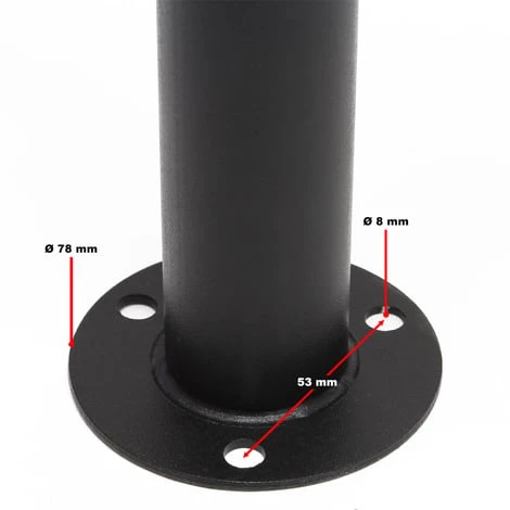 WILTEC Boite Aux Lettres Sur Pieds 4 Entrées Noire 4 Compartiments Revêtement Poudre – Image 4