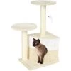 WILTEC Arbre à Chat Beige 71cm Arbre D’escalade Arbre De Grattage Jeu Chats