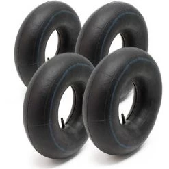 WILTEC Set 4 Chambre Air Brouette 3.50-8 TR13 Valve Pneu Diable Chariot Transport