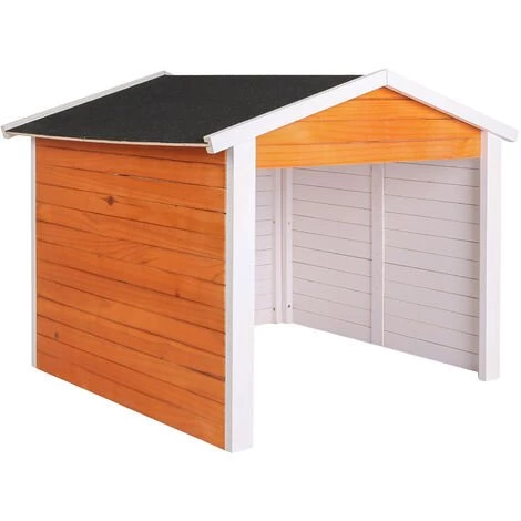 WILTEC Garage Pour Robot Tondeuse Bois Abri Pour Robot Tondeuse De Gazon Maison De Jardin Carport Station
