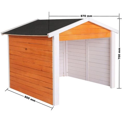 WILTEC Garage Pour Robot Tondeuse Bois Abri Pour Robot Tondeuse De Gazon Maison De Jardin Carport Station – Image 5