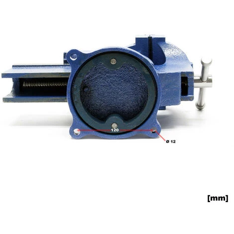 WILTEC Etau D'atelier 125 Mm Base Tournante Heavy Duty - Bleu – Image 5