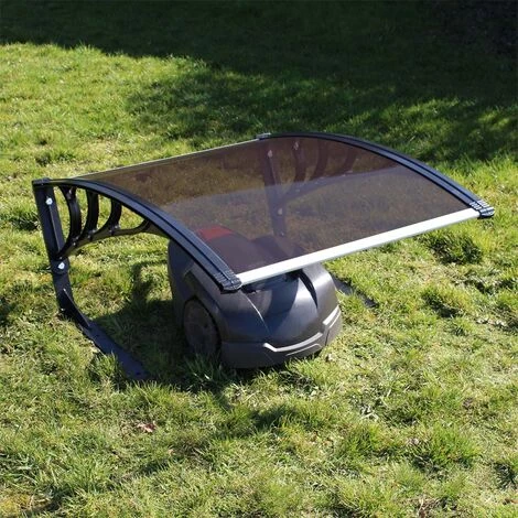 WILTEC Garage Pour Robot Tondeuse Marron Toit Carport Pour Tondeuses- Robot Tondeuse – Image 5