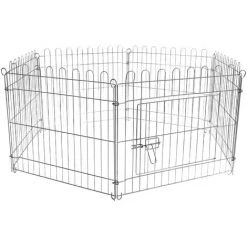 WILTEC Parc Pour Chiens Enclos Pour Chiots 6 Pièces 70x60 Cm Par élément Cage Pour Animaux Domestiques