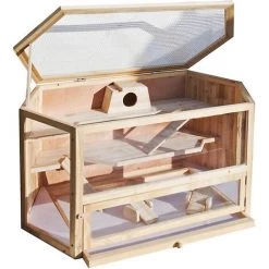 WILTEC Cage Pour Rongeurs 3 étages Couvercle Rabattable & Fenêtre D'observation 115x60x58cm Hamsters