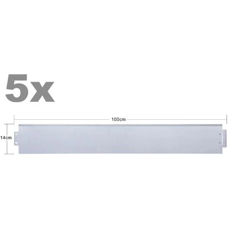 WILTEC Bordure De Jardin Acier Galvanisé 5m Barrière Plates-bandes Parterres Délimitation – Image 2