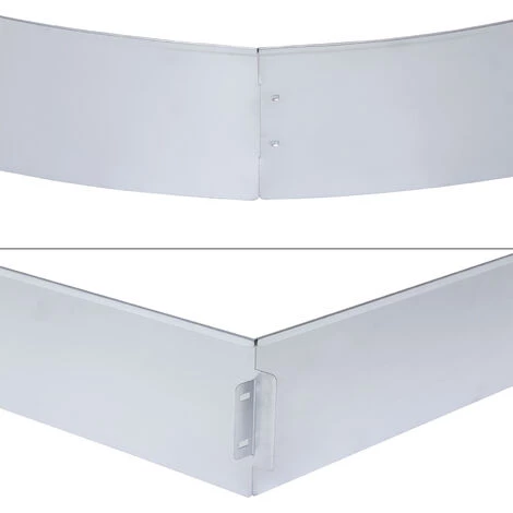 WILTEC Bordure De Jardin Acier Galvanisé 10m Barrière Plates-bandes Parterres Délimitation – Image 3