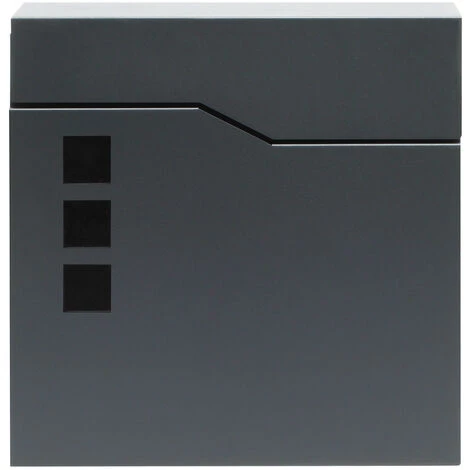 WILTEC Boite Lettre V20 Anthracite Fixation Murale Revêtue Poudre Porte Journal Revues – Image 4
