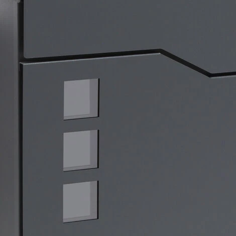 WILTEC Boite Lettre V20 Anthracite Fixation Murale Revêtue Poudre Porte Journal Revues – Image 5