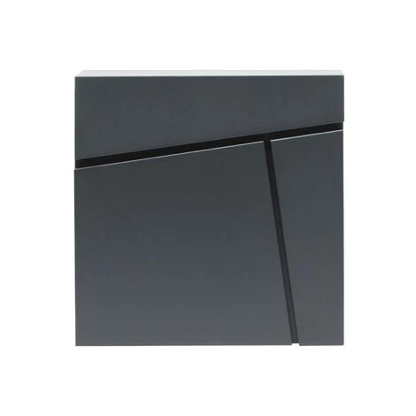 WILTEC Boite Lettres V23 Anthracite Murale Revêtue Par Poudre Porte Journal Magazine – Image 4