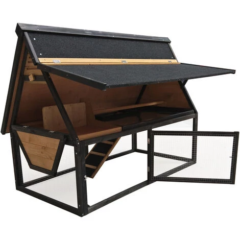 WILTEC Poulailler Cage Poules Enclos Élevage Volaille Pondoir Perchoir Bac Amovible – Image 2