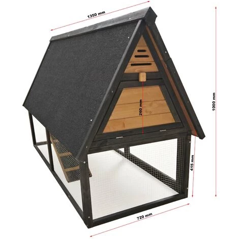 WILTEC Poulailler Cage Poules Enclos Élevage Volaille Pondoir Perchoir Bac Amovible – Image 4