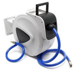 WILTEC Dévidoir De Tuyau à Air Comprimé 20m Automatique Enrouleur Pneumatique