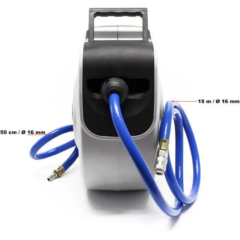 WILTEC Dévidoir De Tuyau à Air Comprimé 20m Automatique Enrouleur Pneumatique – Image 4