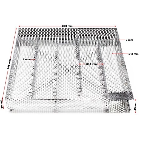 WILTEC Générateur Fumée Froide V2A BBQ Acier Inoxydable Fumage Froid Smoker Poisson Viande 27x26,5cm – Image 3