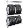 WILTEC Rayonnage Pour Pneus Rack à Pneus 8 Pneus Support Étagère Enfichable Atelier Garage Rangement
