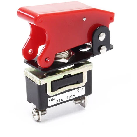 WILTEC Bouton D'arrêt D'urgence, 20A / 12V, Knock-Out En Rouge ON-OFF – Image 2