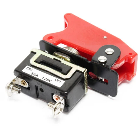 WILTEC Bouton D'arrêt D'urgence, 20A / 12V, Knock-Out En Rouge ON-OFF – Image 4