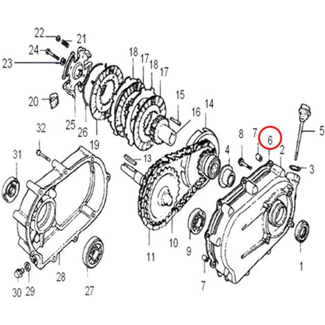WILTEC Piéce Détachée Joint D'étanchéité Du Boîtier Milieu Pour Embrayages à Bain D'huile 9 - 13 CV – Image 2
