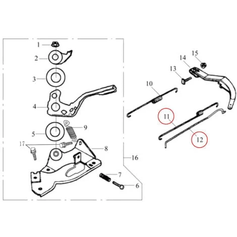 WILTEC Pièce Dètachée Ressort De Régulateur De Vitesse Avec Tringle – Image 3