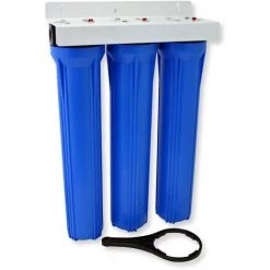 WILTEC NW-BRK03 3 Etapes Filtre à Eau 20Pouces - 508mm 5µ Filtre Sédiments Charbon Actif Bloc Granulés