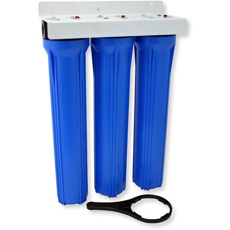 WILTEC NW-BRK03 3 Etapes Filtre à Eau 20Pouces - 508mm 5µ Filtre Sédiments Charbon Actif Bloc Granulés