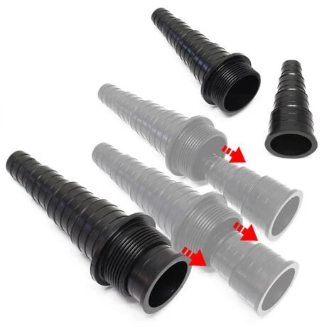 WILTEC SunSun Raccord De Tuyau/Embout à étages 19/25/32/38mm (3/4"/1"/1 1/4"/1 1/2") Tuyau De Piscine – Image 3