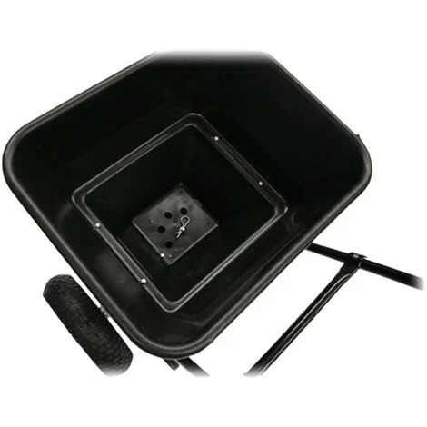 WILTEC Épandeur 30kg Avec Pneus Pour Sel Engrais Semence Épandage Gravillon Chaux Semis Jardin Herbe Gazon – Image 4