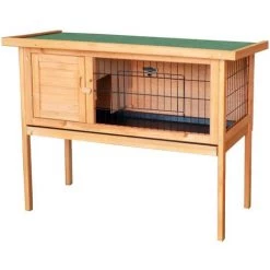 WILTEC Cage Pour Rongeurs En Bois Clapier Pour Lapin Abri Petits Animaux Grange Étable Hamster Souris