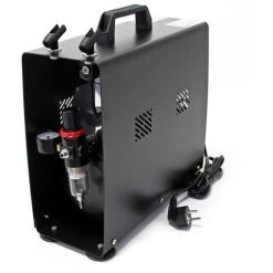 WILTEC Compresseur Aérographe AS196A Bicylindre Avec Réservoir